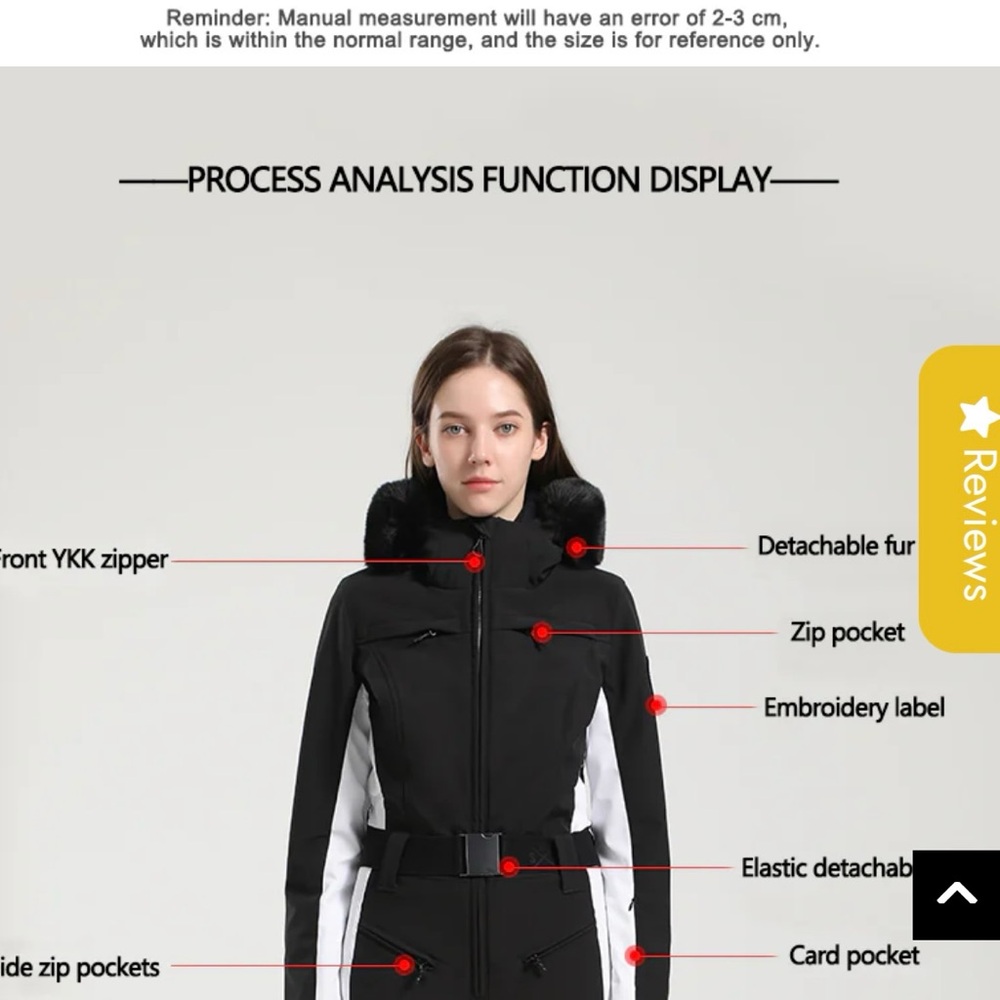 Gsou Snow suit XL Pink/Black ski - Picture 5 of 7